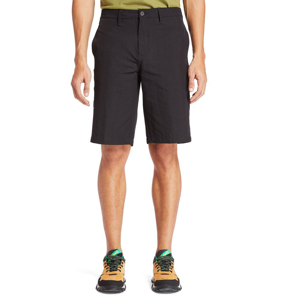 Timberland Mens Shorts Tarleton Lake Relaxed Twill - Black - India SU9852406